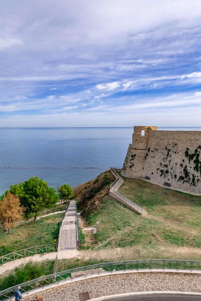 Veduta della costa e del mare Adriatico nei dintorni di Ortona